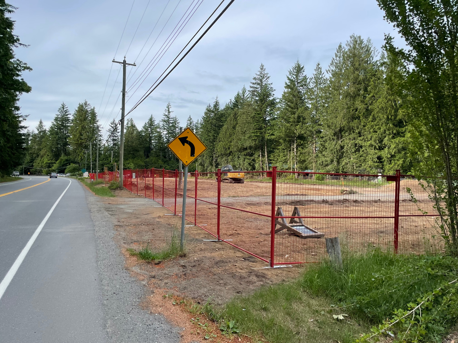 Temporary fence installation on a BC construction site